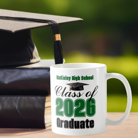 Green Class of 2026 Graduation Keepsake Koffiemok
