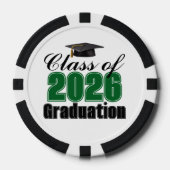 Green Class of 2026 Graduation Party Poker Chips (Voorkant)