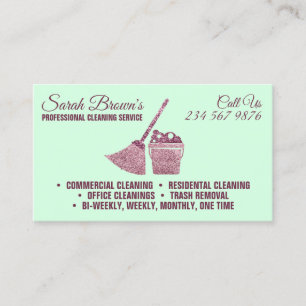 Green Cleaning Service Maid Janitorial sparking Visitekaartje
