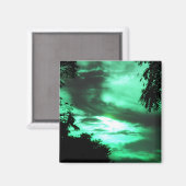 Green Clouded Sunrise Magnet Magneet (Voorkant / Achterkant)