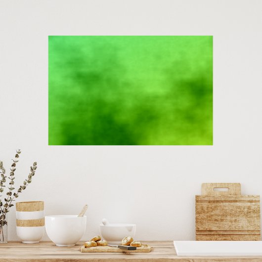 Green Cloudy Zee Poster (Keuken)