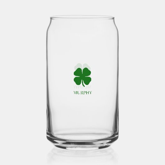 Green Clover Blikvorm Glas (Voorkant)