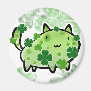 Green Clover Cat Magneet