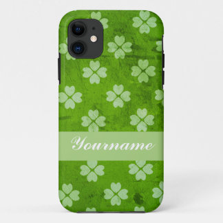 Green Clover Hearts iPhone 11 Hoesje