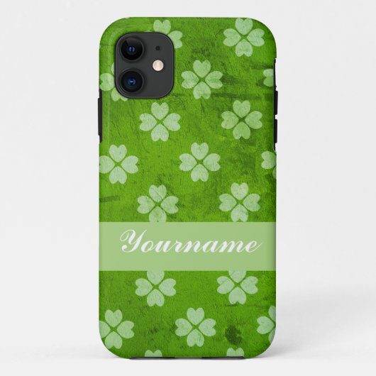Green Clover Hearts Case-Mate iPhone Case (Achterkant)