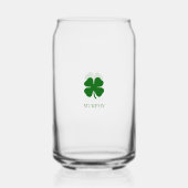 Green Clover Irish Blikvorm Glas (Voorkant)