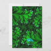 Green Clover Parchment St. Partics Day Invitation Kaart (Achterkant)