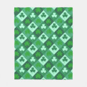 Green clover pattern for St Patricks day Fleece Deken (Voorkant)