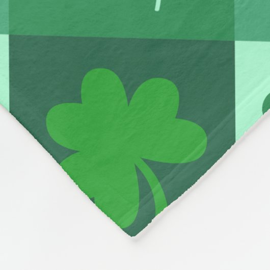 Green clover pattern for St Patricks day Fleece Deken (Hoek)