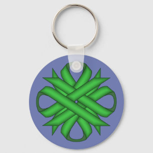 Green Clover Ribbon door Kenneth Yoncich Sleutelhanger