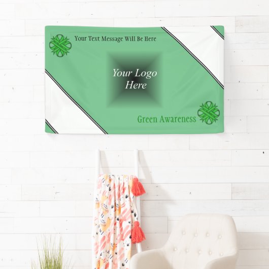 Green Clover Ribbon door Kenneth Yoncich Spandoek (Insitu)