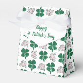 Green Clover Shamrock Pattern St. Patrick's Day Bedankdoosjes (Voorkant Zijde)