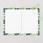 Green Clover Shamrock Pattern St. Patrick's Day Briefkaart (Achterkant)