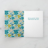 Green Clover Shamrock Pattern St. Patrick's Day Ca Kaart (Binnen)