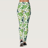 Green Clover Shamrock Pattern St. Patrick's Day  Leggings (Achterkant)