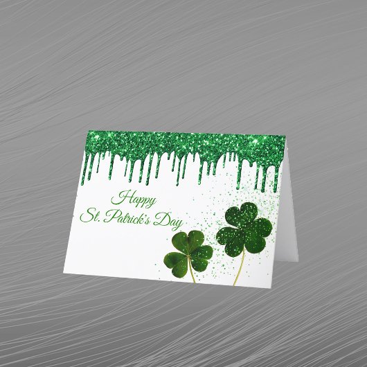 Green Clover Shamrock St. Patricks Day Feestdagen Kaart