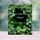 Green Clovers Baby shower Acryl Bord (Neutraal)
