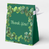 Green Clovers Baby shower Bedankdoosjes (Achterkant)