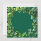 Green Clovers Baby shower Bedankkaart (Achterkant)