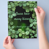 Green Clovers Baby shower Flyer (Hand)