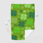 Green Clovers, Lucky Clovers, Saint Patrick's Day Golfhanddoek (Insitu)