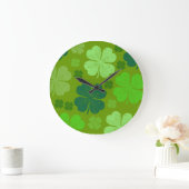 Green Clovers, Lucky Clovers, Saint Patrick's Day Grote Klok (Huis)