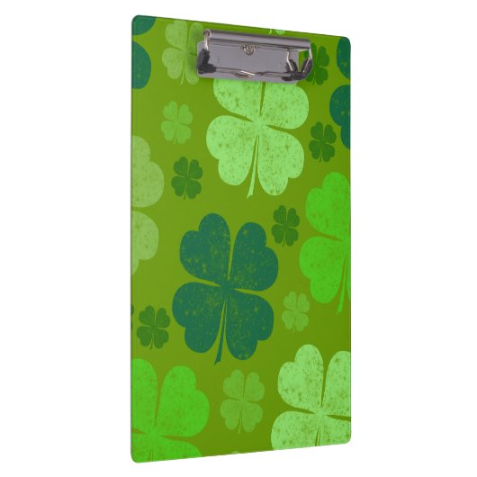 Green Clovers, Lucky Clovers, Saint Patrick's Day Klembord (Rechts)