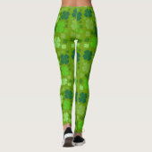 Green Clovers, Lucky Clovers, Saint Patrick's Day Leggings (Achterkant)