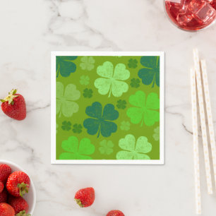 Green Clovers, Lucky Clovers, Saint Patrick's Day Servet