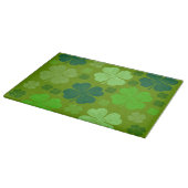 Green Clovers, Lucky Clovers, Saint Patrick's Day Snijplank (Hoek)