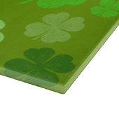 Green Clovers, Lucky Clovers, Saint Patrick's Day Snijplank (Hoek)