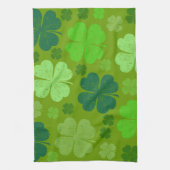 Green Clovers, Lucky Clovers, Saint Patrick's Day Theedoek (Verticaal)