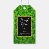 Green Clovers met FAUX Gold Foil Lijst Hartelijk d Cadeaulabel (Voorkant)