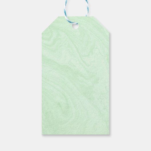 Green Clovers met FAUX Gold Foil Lijst Hartelijk d Cadeaulabel (Achterkant)