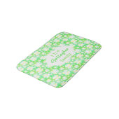 Green Clovers Shamrock Irish Personalized Family Badmat (Gekanteld)