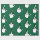 Green Coffee Wrapping Paper  Cadeaupapier (Vlak)