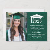 Green College 3 Faire-part de diplôme photo (Devant)