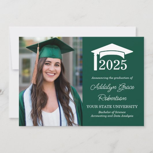 Green College 3 Foto Afstuderen Aankondiging (Voorkant)