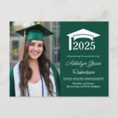 Green College University Foto Afstuderen Uitnodiging Briefkaart (Voorkant)
