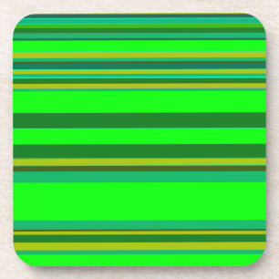 Green Color Stripe Patter Designer Drankjes Onderzetter