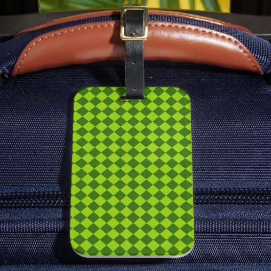 Green Combination Diamond Pattern van STaylor Bagagelabel (Voorkant Insitu 2)