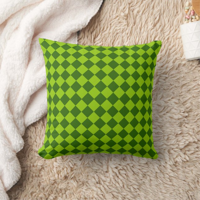 Green Combination Diamond Pattern van STaylor Kussen (Deken)