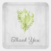 Green Conch Shell Dank u Stickers (Voorkant)