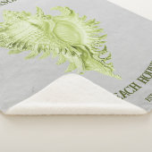 Green Conch Shell Sherpa Blanket Sherpa Deken (3/4)