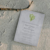 Green Conch Shell Wedding Invitation Kaart