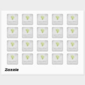 Green Conch Shell Wedding Stickers (Vel)