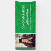Green Confetti 2023 Afstuderen Foto Afstuderen Spandoek (Verticaal)