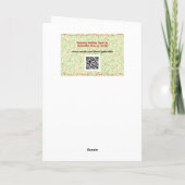 Green Contemporary Art Christmas Tree Carte de vac (Dos)