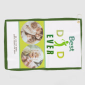 Green Cool Foto Golfer Best Pap Ever Fathers Day Golfhanddoek (Horizontaal)
