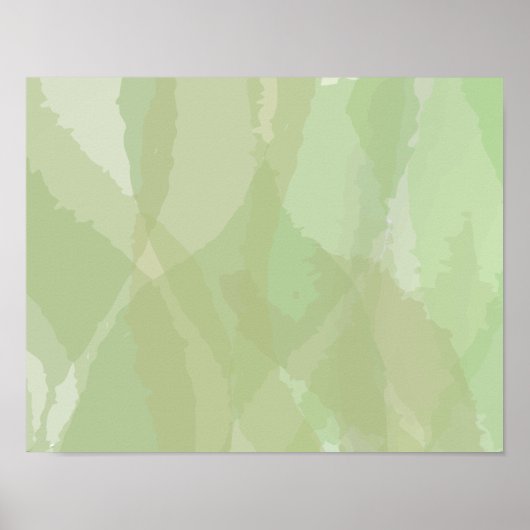 Green, cool, trendy watercolor abstract pattern poster (Voorkant)